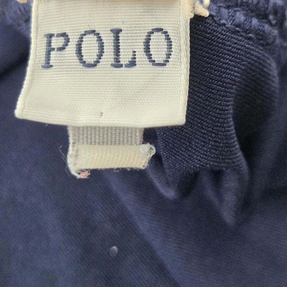 Polo Ralph Lauren Performance Polo Shirt Men's Large Navy Blue White Pony